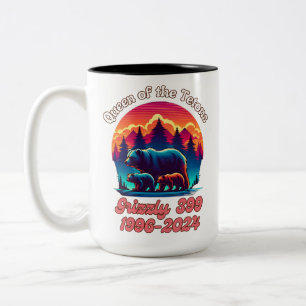 Königin der Tetons Grizzly 399 Tribute 1996-2024 Zweifarbige Tasse
