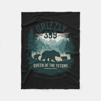 Königin der Tetons Grizzly 9 Bärenliebhaber nation Fleecedecke