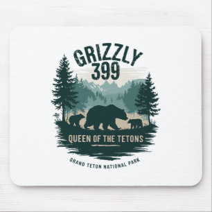 Königin der Tetons Grizzly 9 Bärenliebhaber nation Mousepad