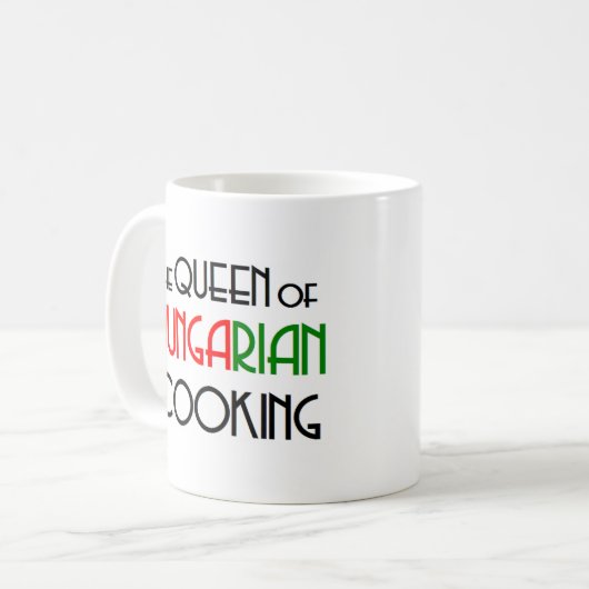 Königin der ungarischen Küche Kaffeetasse (Vorderseite Links)