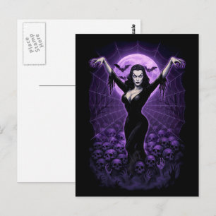 Königin der Web-Postkarte – Gothic-Vampir-Kunst Postkarte