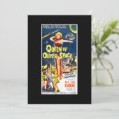 Königin der Weltraumforschung Halloween-Science Fi Einladung (Stehend Vorderseite)