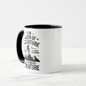 Königin des Abenteuer-Wander-Mutter-Typografie-Des Tasse (Vorderseite Links)