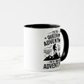 Königin des Abenteuer-Wander-Mutter-Typografie-Des Tasse (VorderseiteRechts)