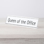 Königin des Amtes Schreibtischnamensplakette (Vorderseite )