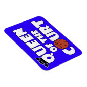 Königin des Basketball Court Custom Color Girls' Magnet (Rechte Seite)
