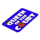 Königin des Basketball Court Custom Color Girls' Magnet (Linke Seite)