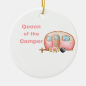 Königin des Campers auf einer Keramik Ornament (Vorne)