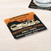 Königin des Campers - Funny Camping RV Caravan Rechteckiger Pappuntersetzer (angewinkelt)