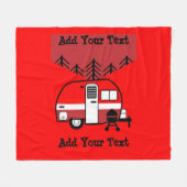 Königin des Campers - Funny Camping RV Fleecedecke (Vorderseite (Horizontal))