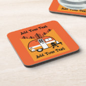 Königin des Campers - Funny Camping RV Getränkeuntersetzer (Linke Seite)