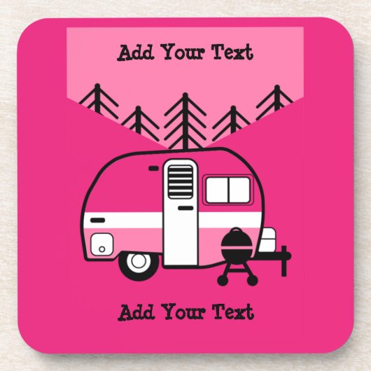 Königin des Campers - Funny Camping RV Getränkeuntersetzer (Vorderseite)