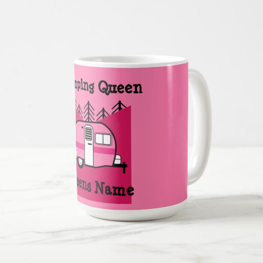 Königin des Campers - Funny Camping RV Karawane Do Kaffeetasse (VorderseiteRechts)