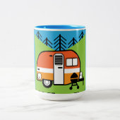 Königin des Campers - Funny Camping RV Karawane Do Zweifarbige Tasse (Mittel)