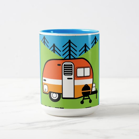 Königin des Campers - Funny Camping RV Karawane Do Zweifarbige Tasse (Mittel)