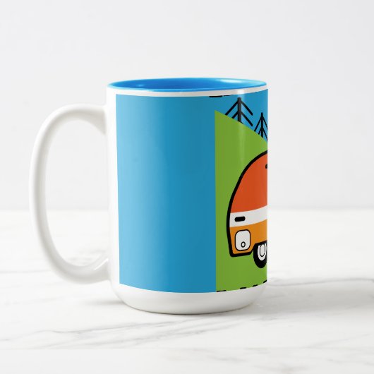 Königin des Campers - Funny Camping RV Karawane Do Zweifarbige Tasse (Links)