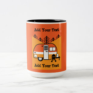 Königin des Campers - Funny Camping RV Zweifarbige Tasse
