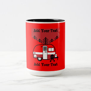 Königin des Campers - Funny Camping RV Zweifarbige Tasse