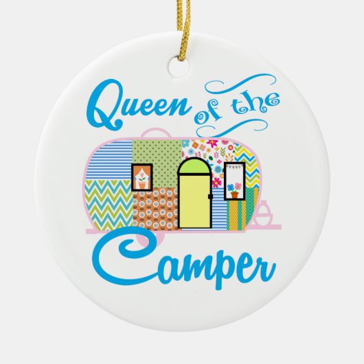 Königin des Campers Keramikornament (Vorne)