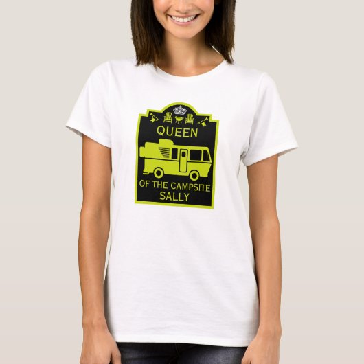 Königin des Campings T-Shirt (Vorderseite)