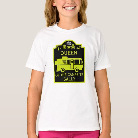 Königin des Campings T-Shirt (Vorderseite)