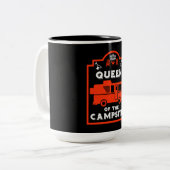 Königin des Campings Zweifarbige Tasse (Vorderseite Links)