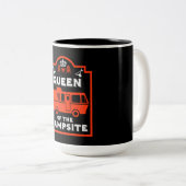 Königin des Campings Zweifarbige Tasse (VorderseiteRechts)