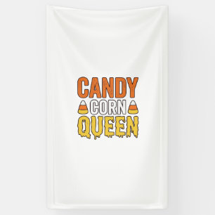Königin des Candy Corn Vintage-Halloween-T-Shirt-D Banner