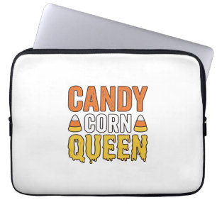 Königin des Candy Corn Vintage Halloween T-Shirt D Laptopschutzhülle