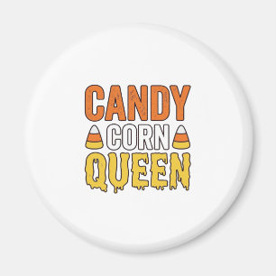 Königin des Candy Corn Vintage-Halloween-T-Shirt-D Magnet