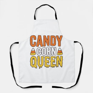 Königin des Candy Corn Vintage-Halloween-T-Shirt-D Schürze