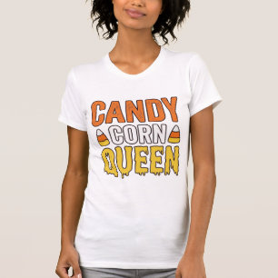 Königin des Candy Corn Vintage-Halloween-T-Shirt-D T-Shirt