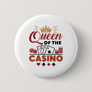 Königin des Casino Vegas Gambling Women Button