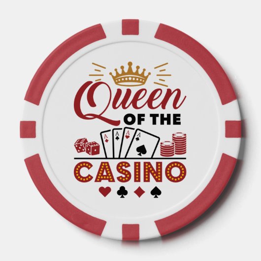 Königin des Casino Vegas Gambling Women Pokerchips (Vorderseite)