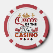 Königin des Casino Vegas Gambling Women Pokerchips (Rückseite)
