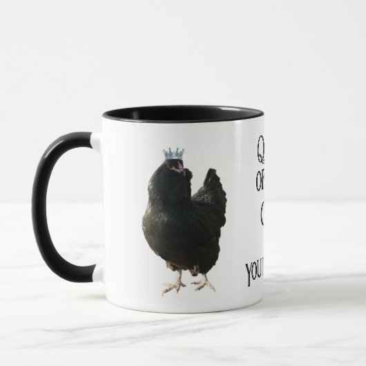 Königin des Coop Ameraucana mit Kronen-Tasse Tasse (Links)