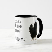 Königin des Coop Ameraucana mit Kronen-Tasse Tasse (VorderseiteRechts)