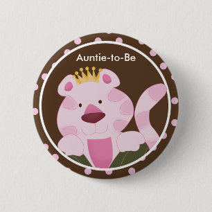 KÖNIGIN des DSCHUNGEL Babyparty-Knopfes Button