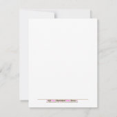 Königin des Dschungelrosa Tiger zum Geburtstag Ein Einladung (Rückseite)