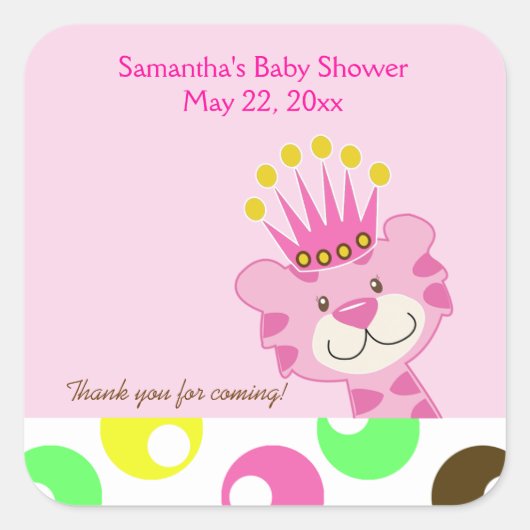 Königin des DschungelSQUARE-Sticker Quadratischer Aufkleber (Vorderseite)