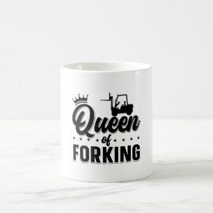Königin des Gabelstaplerfahrerlastwagens Kaffeetasse
