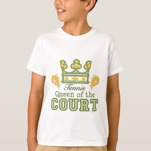 Königin des Gerichts-Tennis scherzt T-Shirt (Vorderseite)