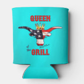 Königin des Grills - Langornkuh Dosenkühler (Rückseite)