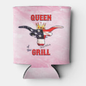 Königin des Grills - Langornkuh Dosenkühler (Vorderseite)