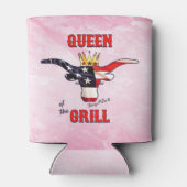 Königin des Grills - Langornkuh Dosenkühler (Rückseite)