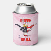 Königin des Grills - Langornkuh Dosenkühler (Kanne Rückseite)