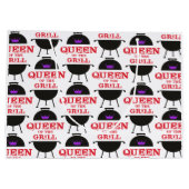 Königin des Grills, Lila kronenrot Große Geschenktüte (Rückseite)