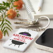 Königin des Grills, Lila kronenrot Schlüsselanhänger (Vorderseite rechts)