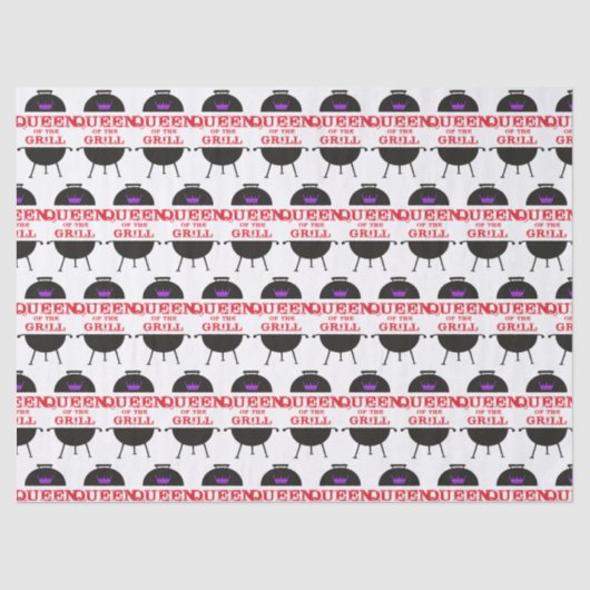 Königin des Grills, Lila kronenrot Seidenpapier (Vorderseite)