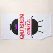 Königin des Grills, Lila kronenrot Strandtuch (Vorderseite)